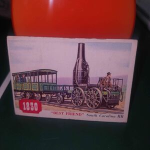 1955 Topps Rails and Sails #106 - 1830 Best Friend - SC Railroad Trading Card